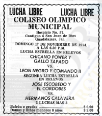 source: http://www.thecubsfan.com/cmll/images/cards/19741117coliseoolimpico.PNG