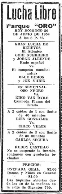 source: http://www.thecubsfan.com/cmll/images/cards/19540620parqueoro.PNG