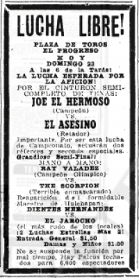 source: http://www.thecubsfan.com/cmll/images/cards/19510923progreso.PNG