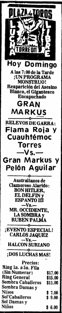 source: http://www.luchadb.com/images/cards/1970Laguna/19760530plaza.png