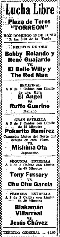 source: http://www.luchadb.com/images/cards/1950Laguna/19540613plaza.png