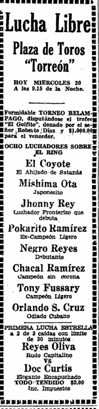 source: http://www.luchadb.com/images/cards/1950Laguna/19541020plaza.png