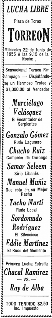 source: http://www.luchadb.com/images/cards/1950Laguna/19550622plaza.png