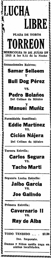 source: http://www.luchadb.com/images/cards/1950Laguna/19550720plaza.png