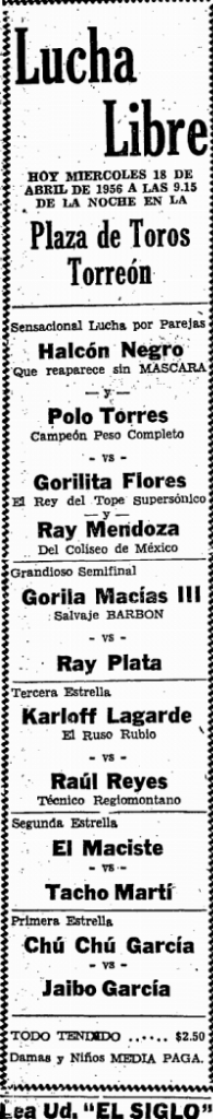 source: http://www.luchadb.com/images/cards/1950Laguna/19560418plaza.png