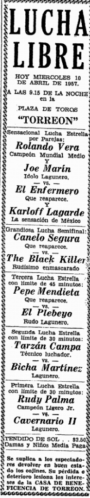 source: http://www.luchadb.com/images/cards/1950Laguna/19570410plaza.png