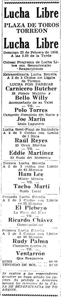 source: http://www.luchadb.com/images/cards/1950Laguna/19580223plaza.png