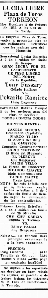 source: http://www.luchadb.com/images/cards/1950Laguna/19590208plaza.png
