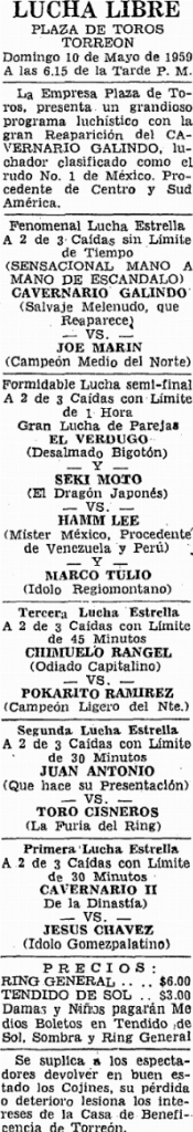 source: http://www.luchadb.com/images/cards/1950Laguna/19590510plaza.png